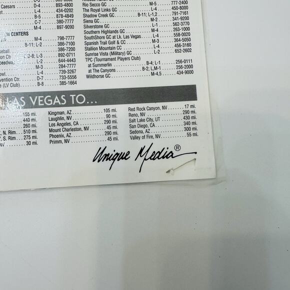 Unique Media Laminated Poster Map Las Vegas Nevada Artistic Illustration 2003/04 - Picture 9 of 11